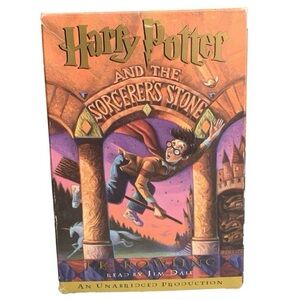 Harry Potter And The Sorcerer's Stone J.K. Rowling Audiobook 6 Cassette Tapes